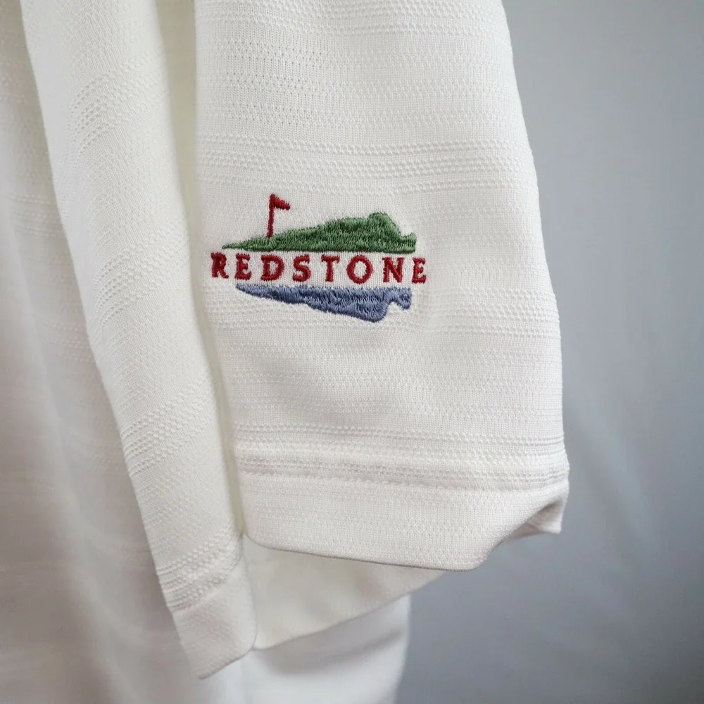 Adidas Golf Polo Shirt Mens‎ XL Climacool White Striped Short Sleeve - Redstone